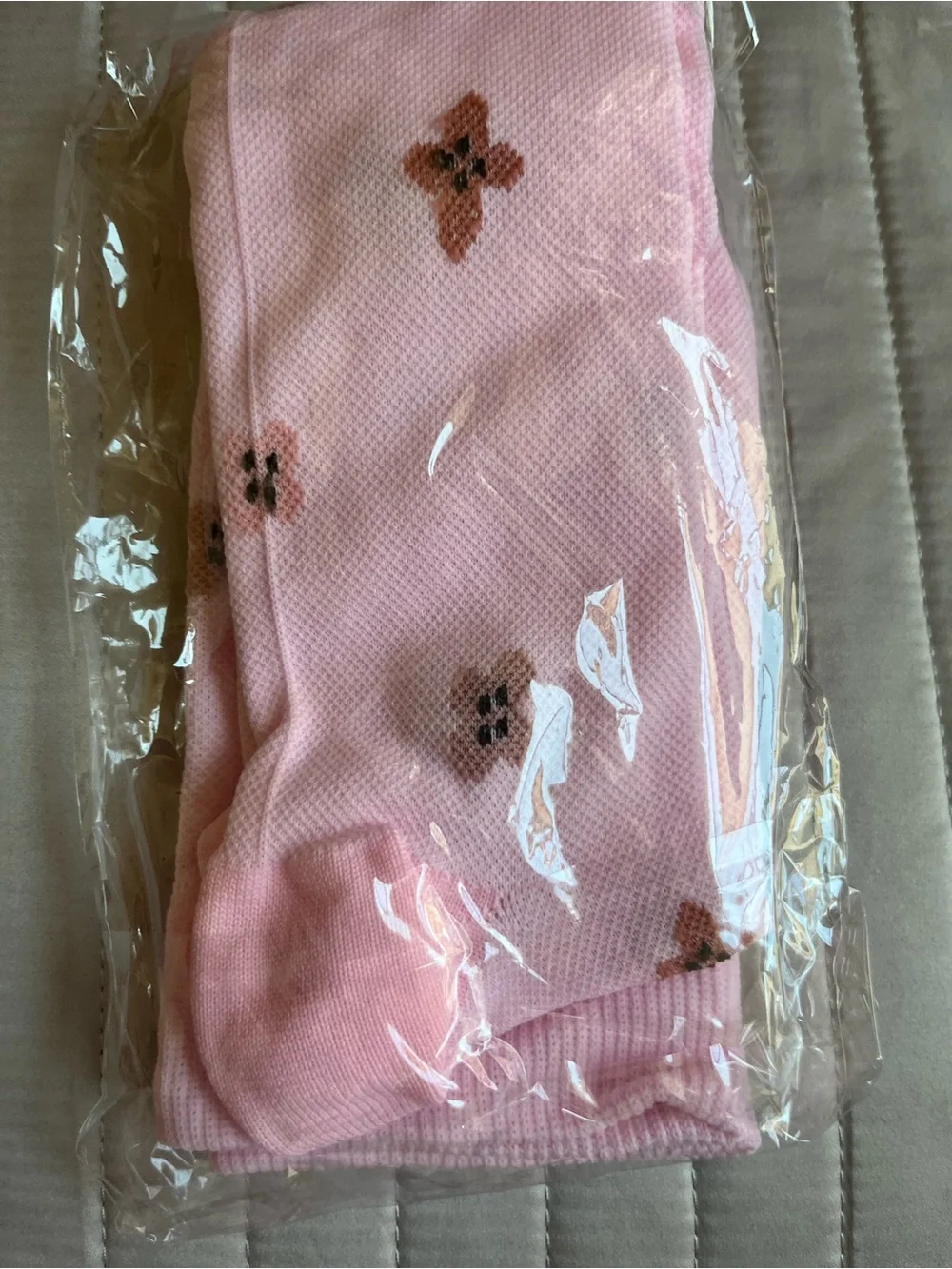 Pink Floral Compression socks L/XL